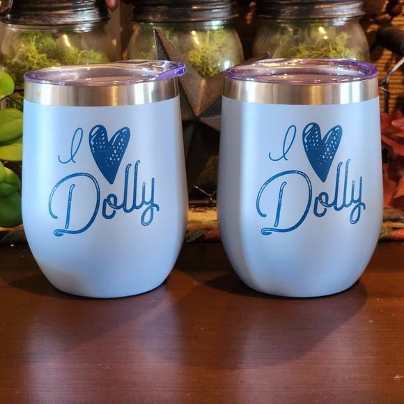 Dolly Parton Tumblers with 'I Love Dolly' Limited Edition - Picture 1 of 7
